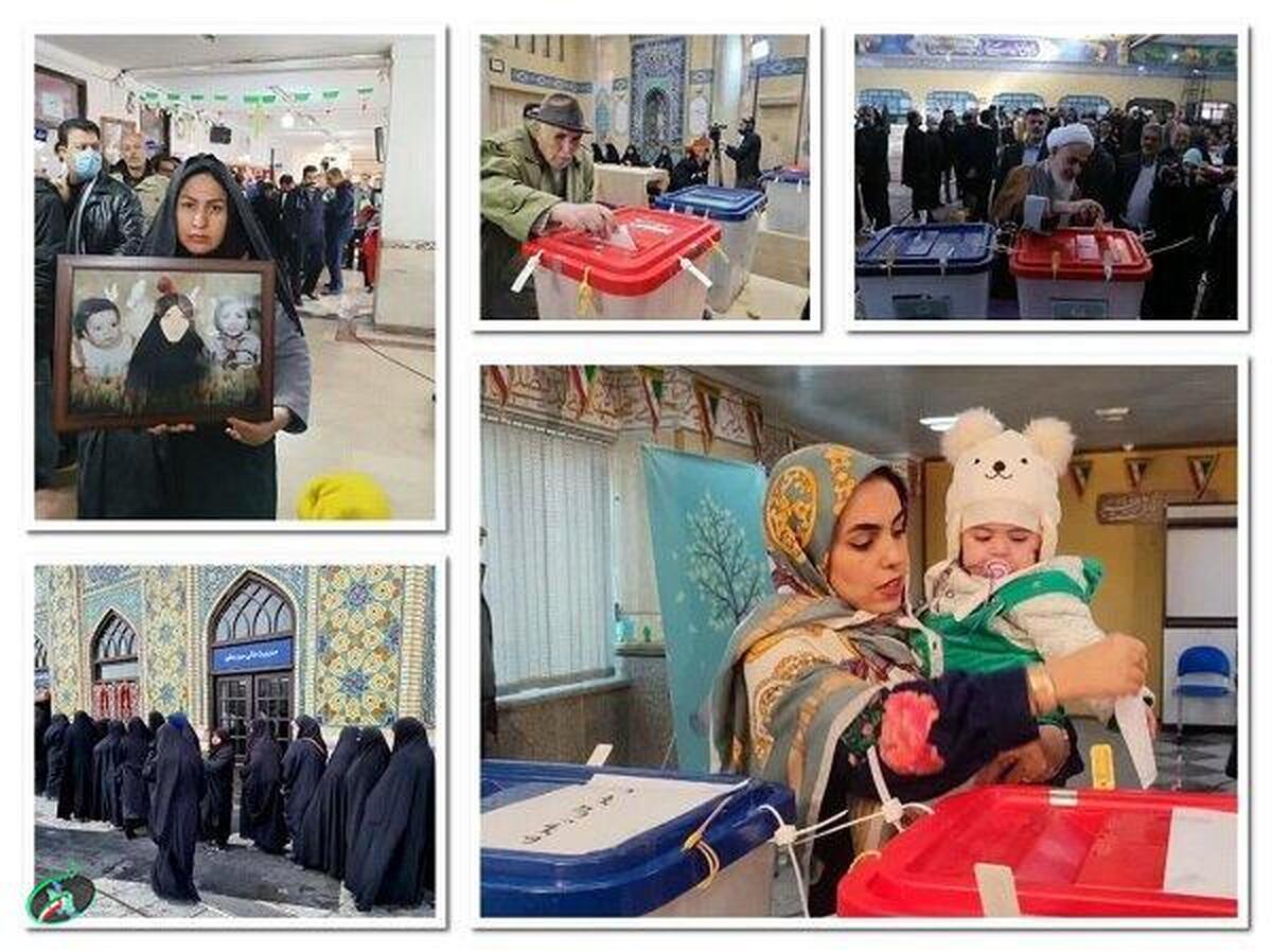 صف‌های طولانی مردم در شعب تهران/ حضور مسئولان کشوری و لشکری پای صندوق‌های رای