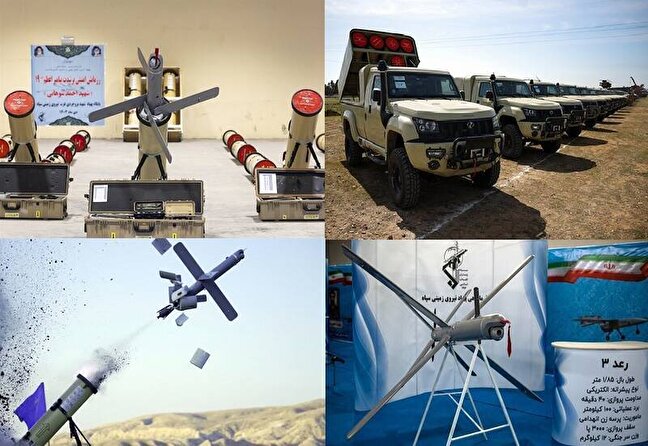 سلاح ویژه سپاه برای حمله همزمان به اهداف هوایی و دریایی/ ورود گسترده «مهمات پرسه‌زن» برای دفاع از جزایر ایرانی +فیلم و عکس