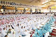 جشن عبادت و ضیافت افطار دختران روزه اولی در حرم مطهر رضوی
