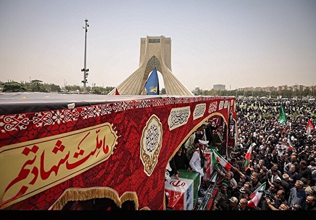 تشییع شهدای اقتدار ملی در تهران