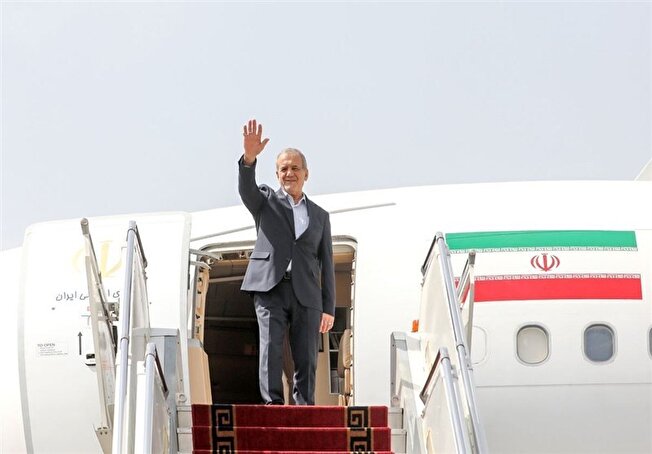 پزشکیان عازم نیویورک شد/ صدای ملت ایران را به جهانیان میرسانیم پزشکیان عازم نیویورک شد/ صدای ملت ایران را به جهانیان میرسانیم