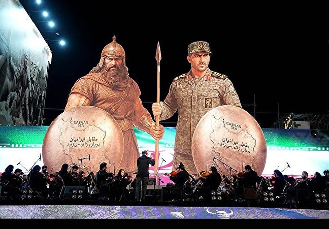 عکس / پویش در مقابل ایران دوباره زانو می‌زنید